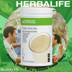 Herbalife Protein Drink Mix Vanilla tub back — nutrition details for daily protein support