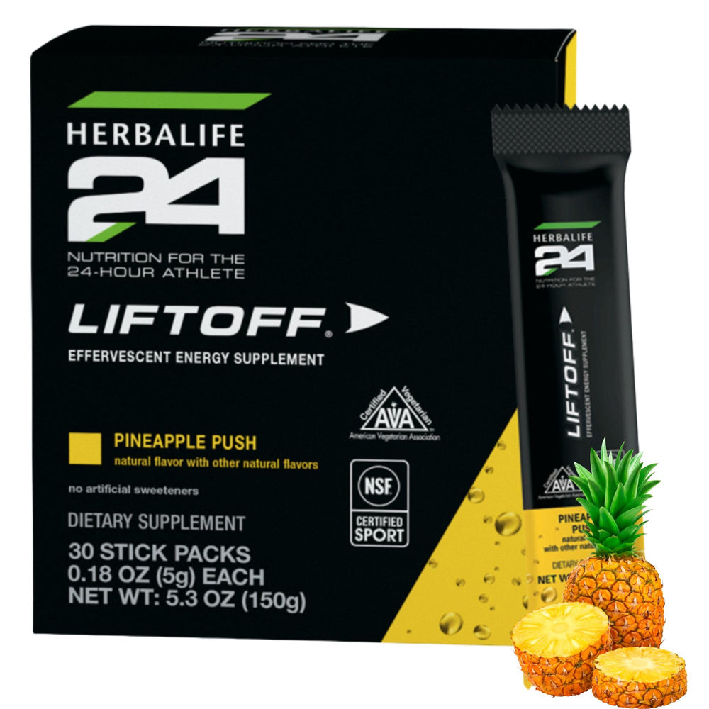 Herbalife24 Liftoff Pineapple Push box and 30-stick packs