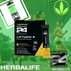 Herbalife24 Liftoff Pineapple Push ingredients label close-up.