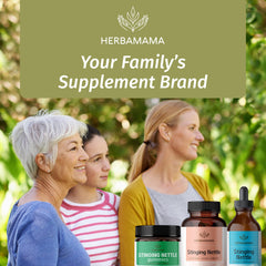 Product bottle standing on white background with label