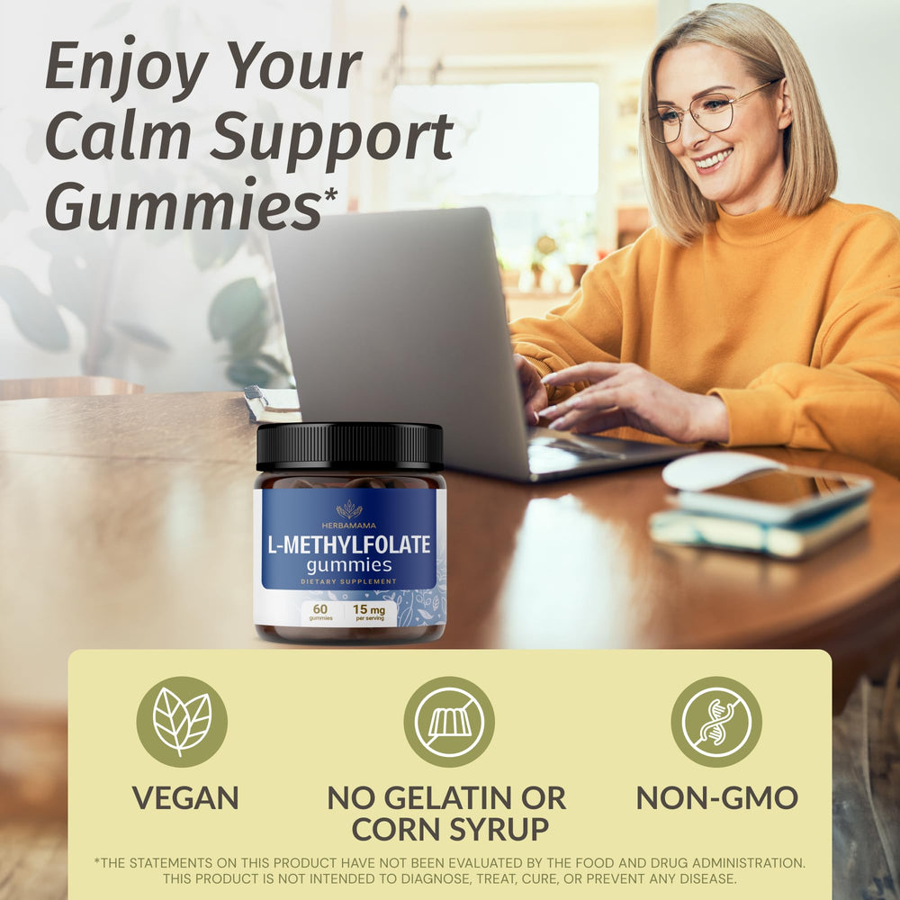 Vegan non-GMO folate gummies with 5-MTHF
