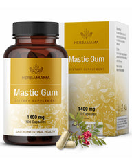 Herbamama Mastic Gum Capsules bottle front