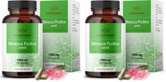 HERBAMAMA Mimosa Pudica seed capsules bottle for daily digestive support.