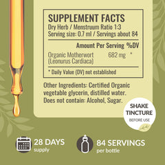 HERBAMAMA Motherwort Tincture label