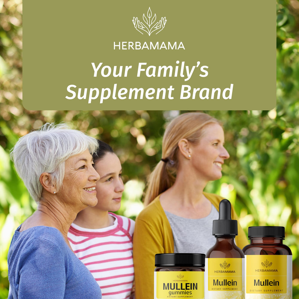 Mullein drops being placed directly on the tongue