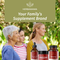 Ingredients panel of Herbamama Panax Ginseng Gummies