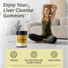 Vegan and Non-GMO label on Herbamama Glutathione gummies packaging
