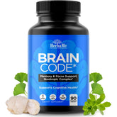 HerbaMe Brain Code Nootropic bottle with capsules