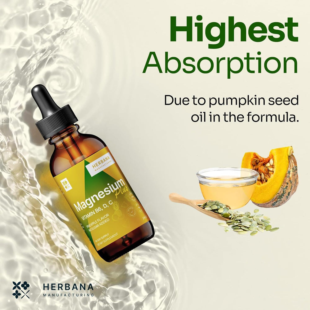 Vitamins B6, D, and C accompanying magnesium drops