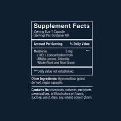 Package insert displaying 60 vegan capsules