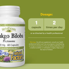 Natural Factors Ginkgo Biloba Phytosome packaging