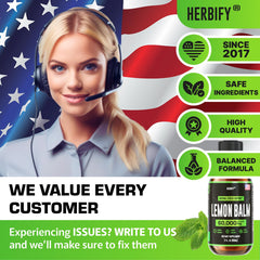 Packaging and bottle display for HERBIFY Lemon Balm Tincture