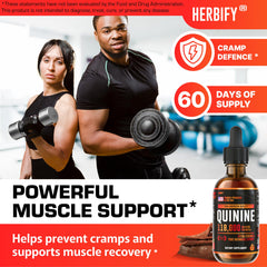 Close-up of HERBIFY Quinine Liquid Extract label