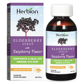 Bottle of HERBION Naturals Elderberry Syrup 4 oz with label