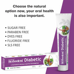Herbodent Diabetic Toothpaste Pack of 2 - back view