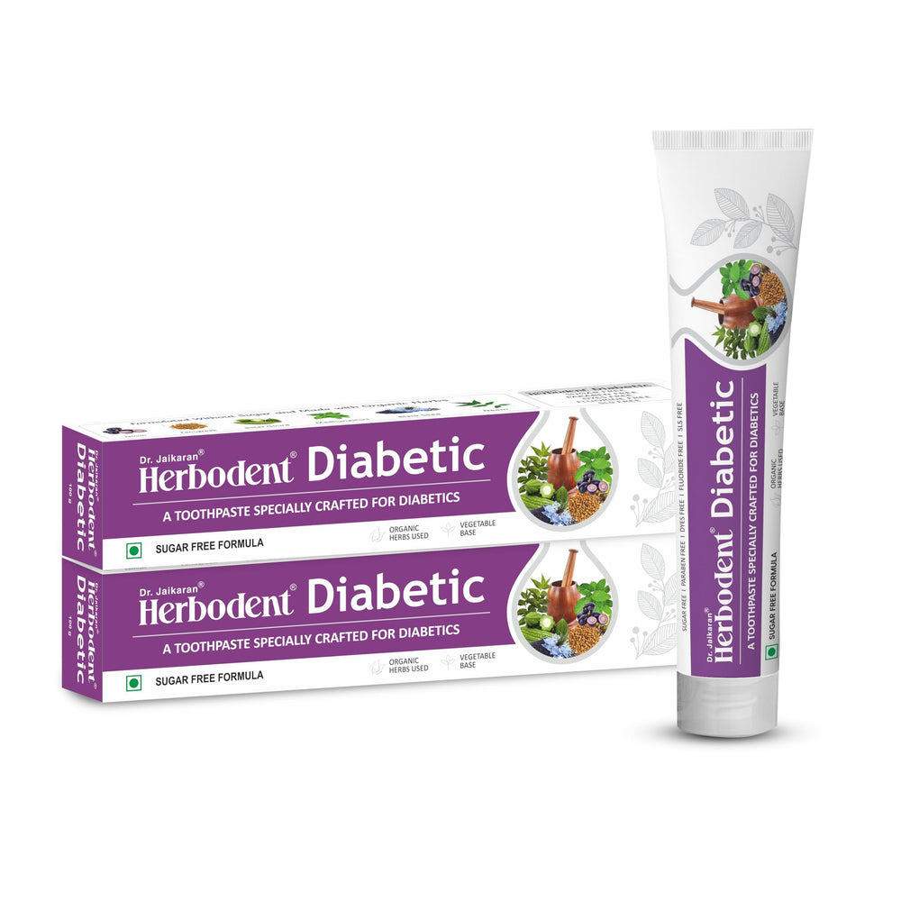 Herbodent Diabetic Toothpaste Pack of 2 - front view