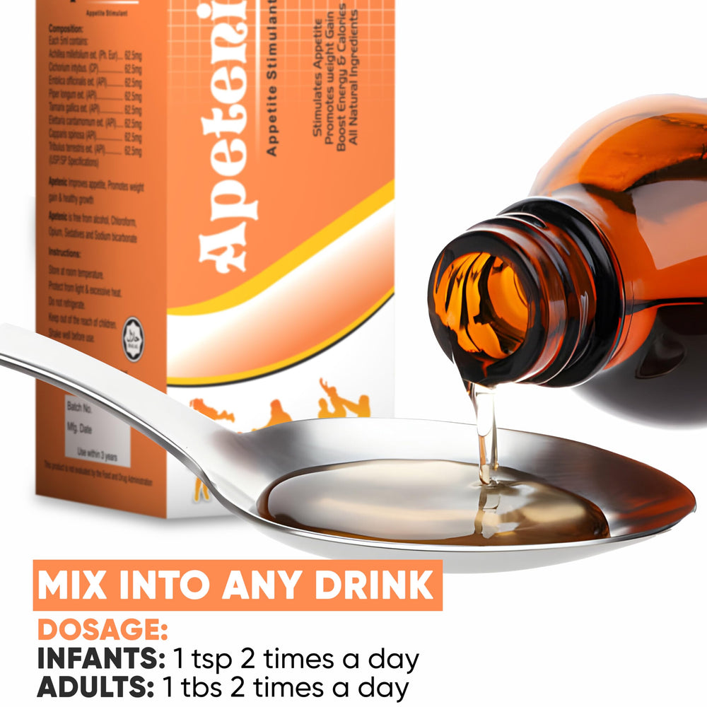 Herboganic Apetenic Syrup packaging display