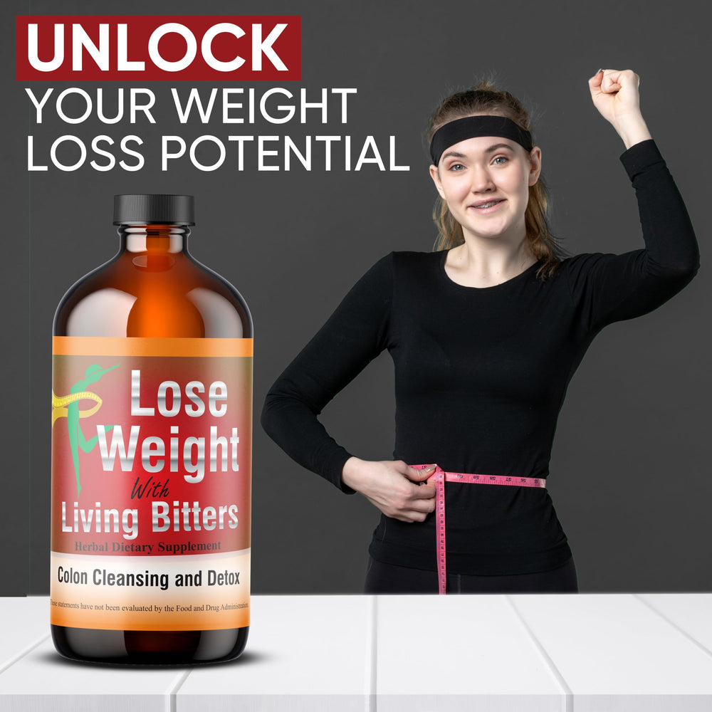 Graphic highlighting immune support and energy benefits of Detox Living Bitter