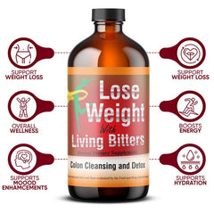 Close-up of Detox Bitter ingredients: peppermint, ginger, ginseng, dandelion