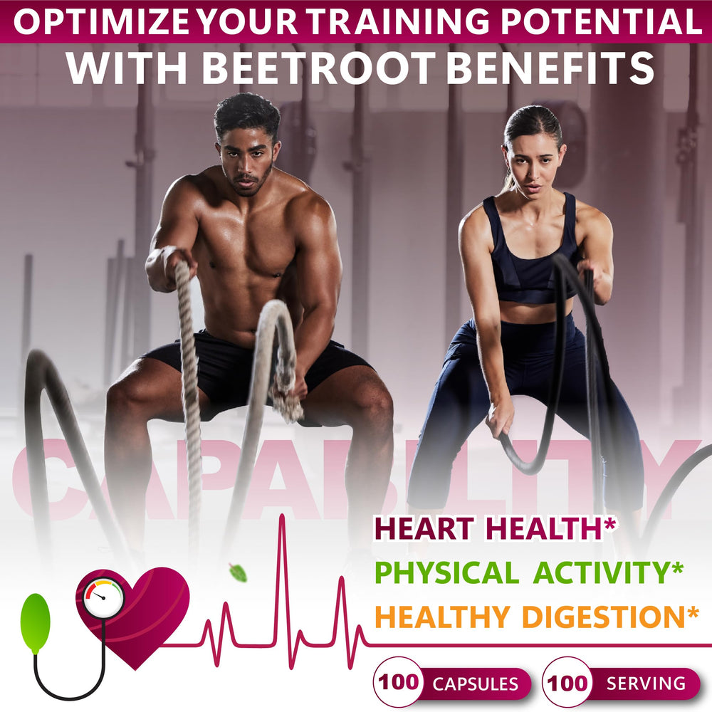 Beetroot digestion and heart health support with ginger and turmeric