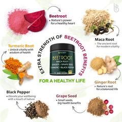 Vegan beetroot capsules, 100-count bottle