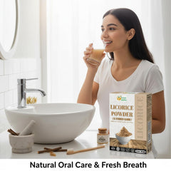 Herbal tea infusion using licorice root powder