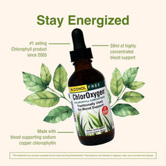 Gluten-free and vegan liquid chlorophyll supplement packaging