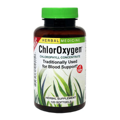 Bottle label for Herbs Etc. ChlorOxygen Chlorophyll Concentrate