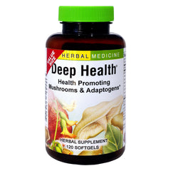 Front view of Herbs Etc Deep Health bottle with label