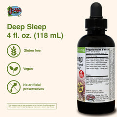 Close-up of Deep Sleep liquid extract bottle