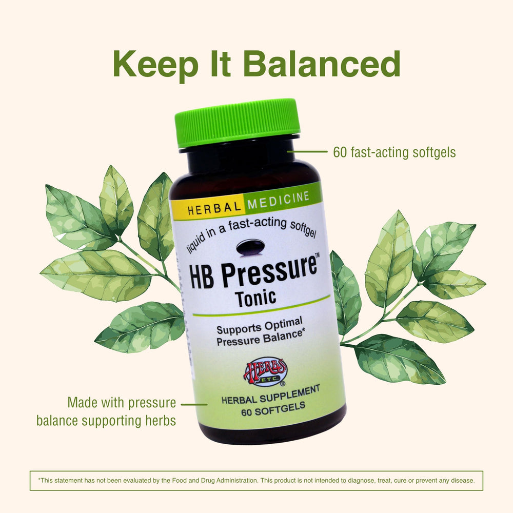 Herbs Etc. HB Pressure Tonic packaging box