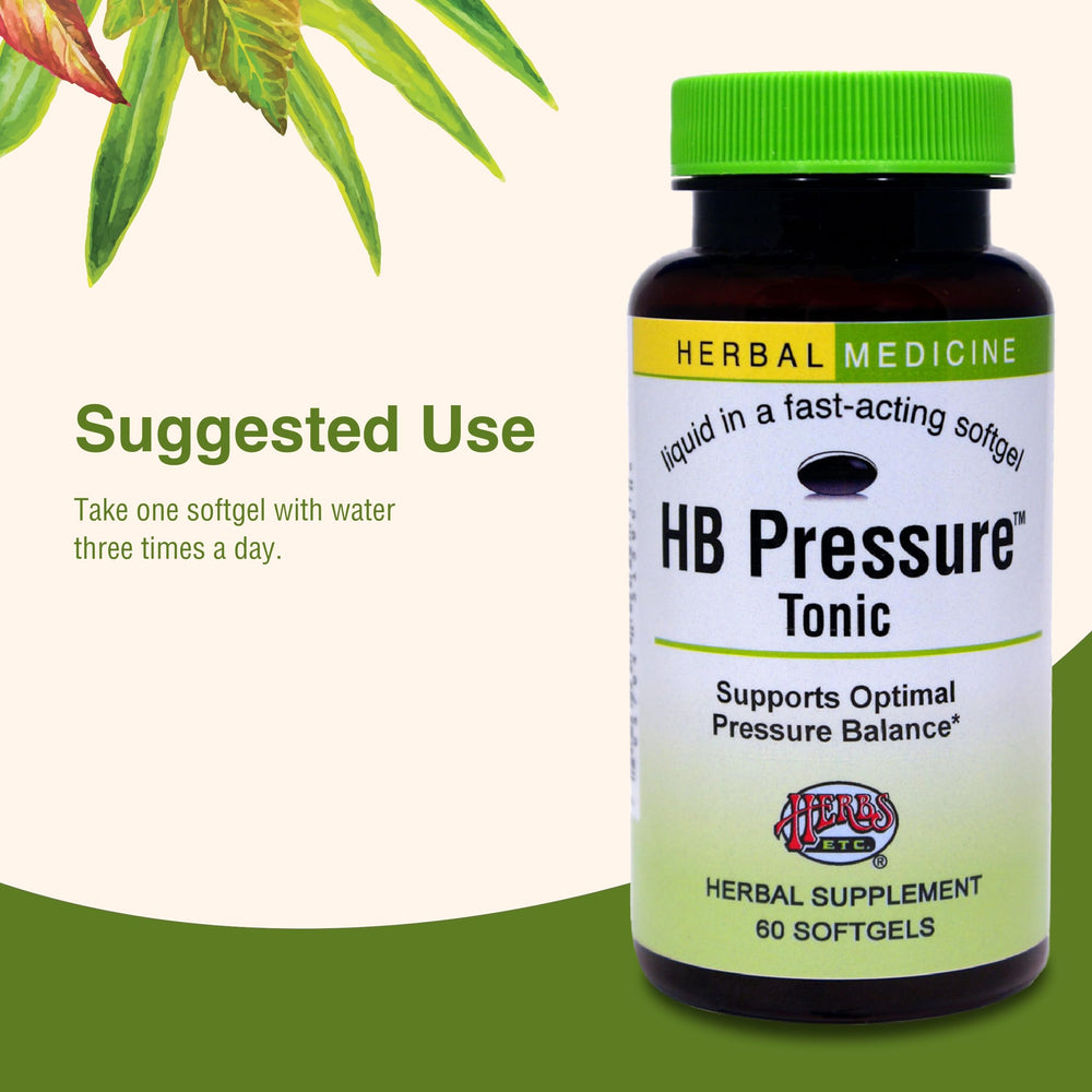 Gluten-free badge on HB Pressure Tonic label