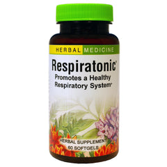 Front view of Herbs Etc. Respiratonic 60 Softgel bottle