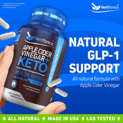 Herbtonics ACV + BHB salts bottle with label detail