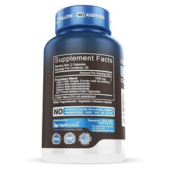 Close-up of Herbtonics GLP-1 Apple Cider Vinegar capsules bottle