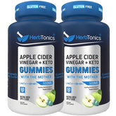 Herbtonics Keto Apple Cider Vinegar Gummies bottle with label