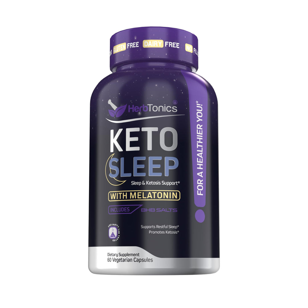 Herbtonics Keto Sleep Support bottle and label