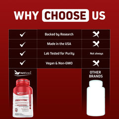 Herbtonics testosterone support bottle being poured for daily routine.