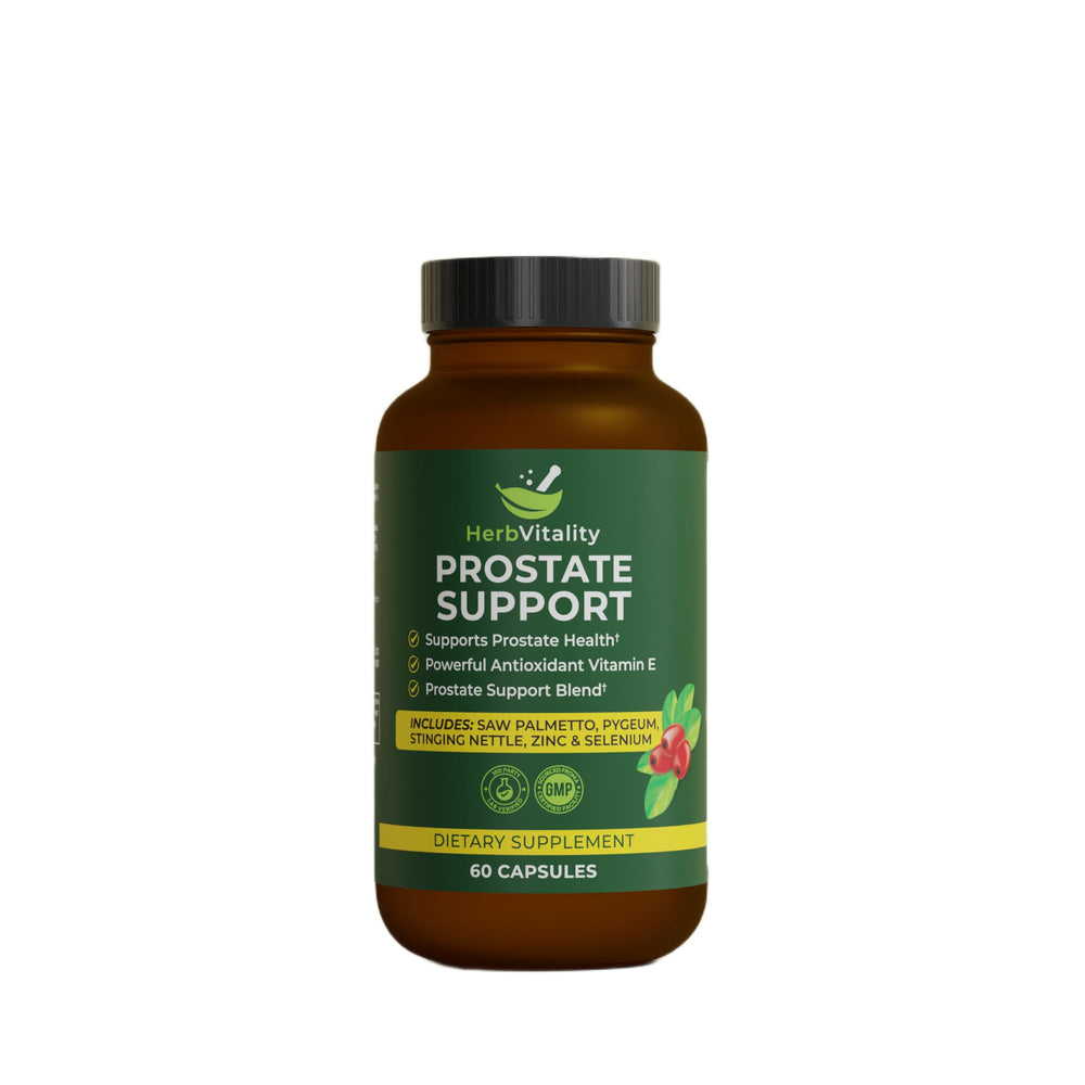 HerbVitality Prostate Support bottle and capsules