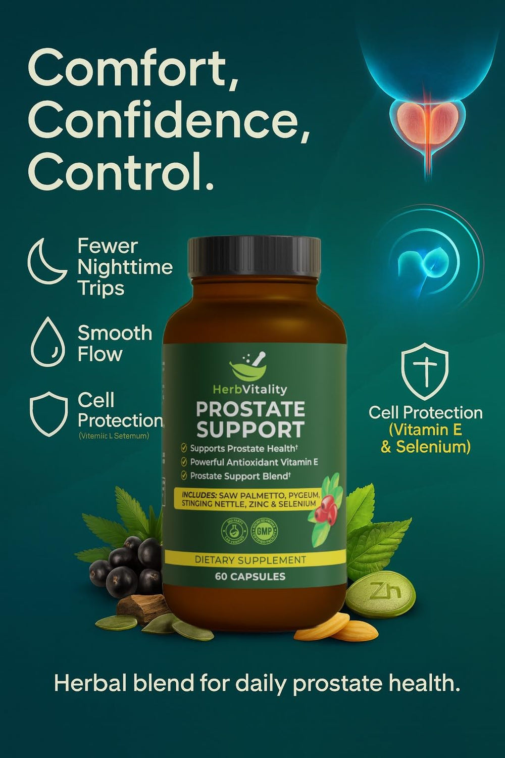 Lifestyle image of healthy, active men using Prostate Support