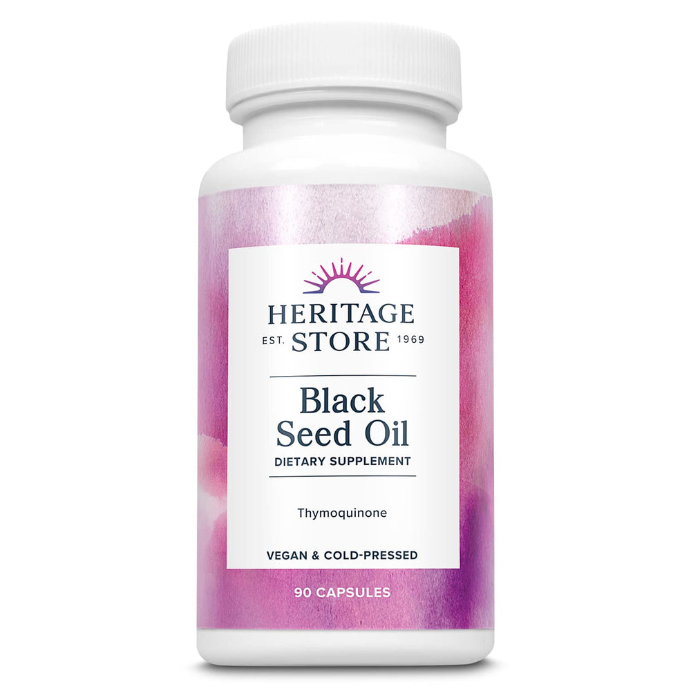 Heritage Store Black Seed Oil Capsules 650mg 90 count