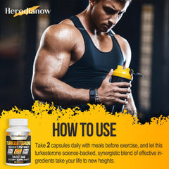 Herodianow test booster daily-use setup shows convenient 60-day supply for training