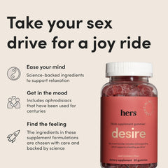 Close-up of Hers Desire Libido Gummies texture