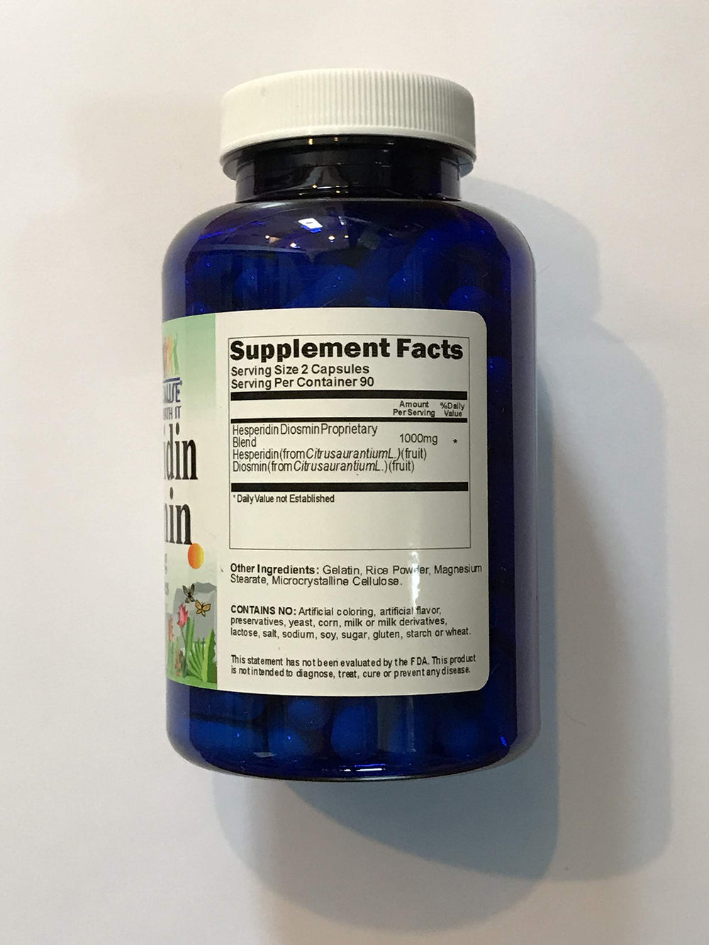 Hesperidin Diosmin 180 capsules packaging