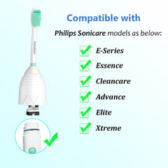 Hesubam replacement head compatible with Philips Sonicare E-Series screw-on handles - design view 02