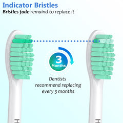 Hesubam 6-pack blue medium-soft replacement toothbrush heads for E-Series HX7022/HX7023 - image 05