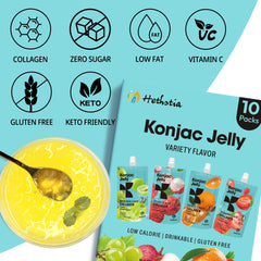 Hethstia Konjac Jelly Green Grape flavor with collagen peptides