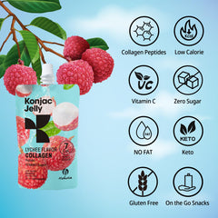 10-pack Lychee Konjac Jelly display package