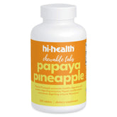 Hi-Health Papaya Pineapple Chewable Tabs bottle label with 250 tablets