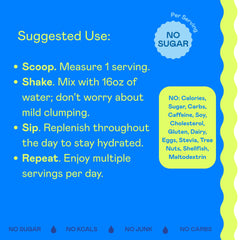 Hi-Lyte flavored mix swirls in water for a gentle taste and sustained hydration.